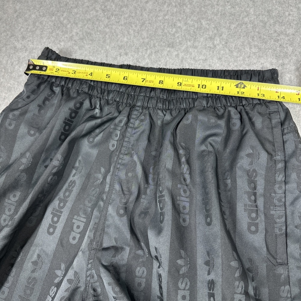 Adidas Track Jacket & Pants Men's Medium Black Logo‎ All Over Print Hooded Lined - Picture 14 of 16
